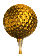 Gold golf ball