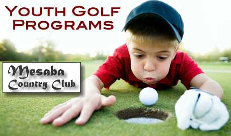 Image of a minnesota junior golfer blowing on a golf ball